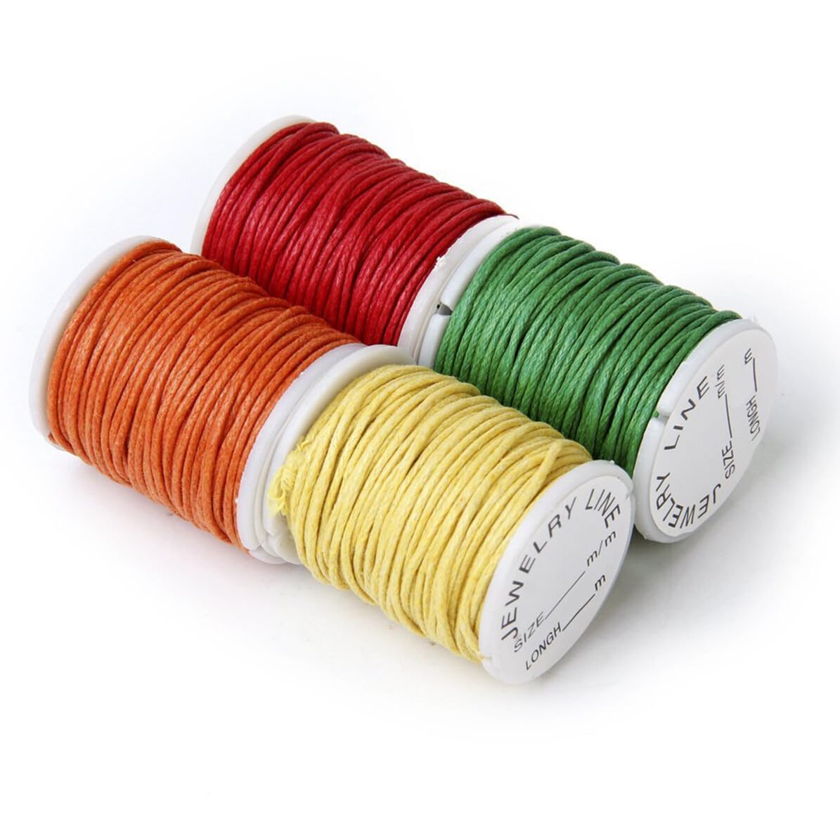 Cordon à Tricoter de 1mm en Nylon, 10 Rouleaux, Fil Ciré