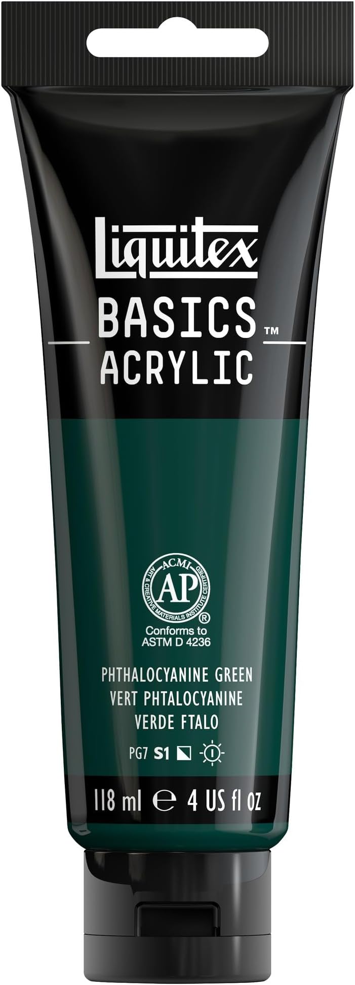 Liquitex BASICS Acrylic Paint, 4-oz tube, Phthalocyanine Green