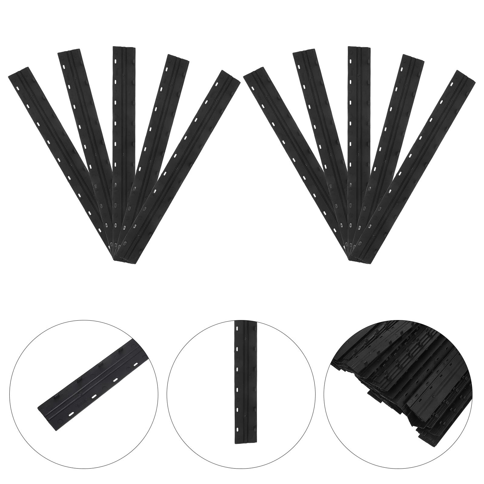 Barre di Rilegatura in Plastica Nera 3Mm Set da 100 Pezzi – Fermagli per Raccoglitori e Documenti Scorrevoli – Accessori per Organizzazione Ufficio e Archiviazione File di