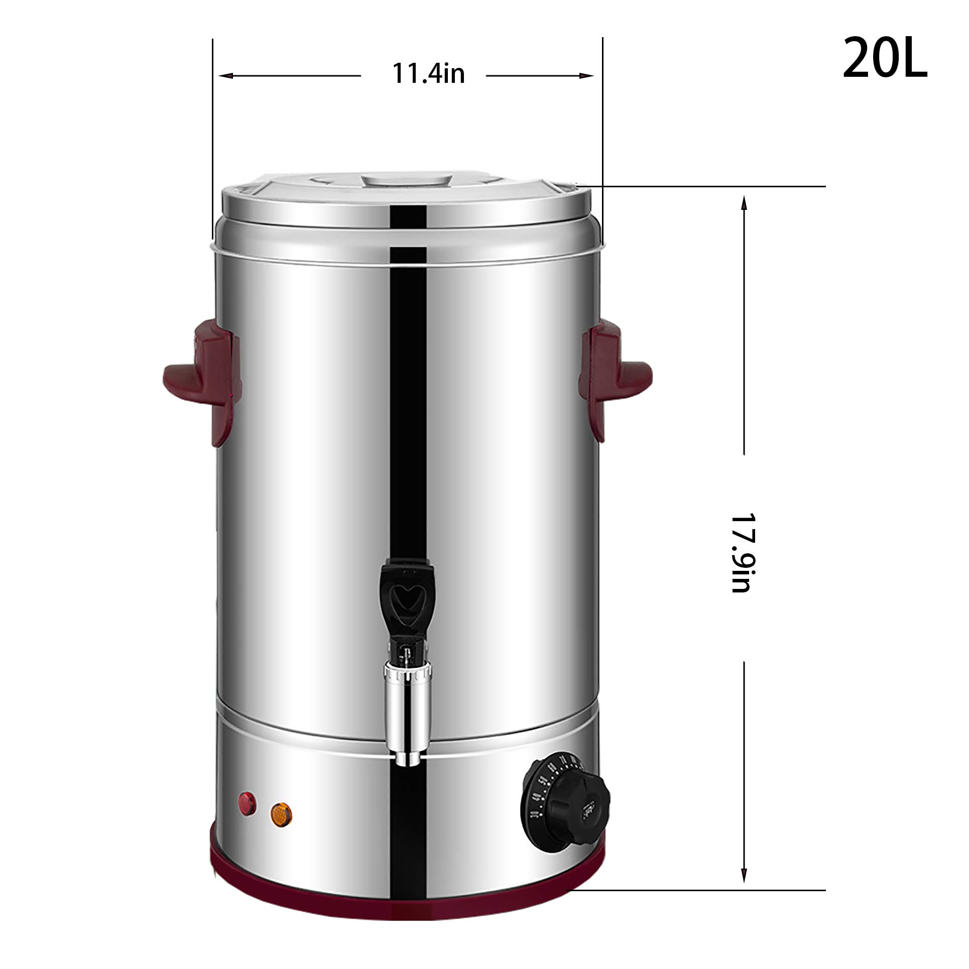 Agua Caliente de Acero Inoxidable té, urna de Catering de Acero Inoxidable, Control automático de Temperatura y función de Mantenimiento del Calor