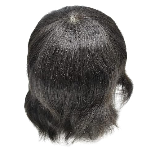 Miniatura 7 de Toupee - Peluca de cabello humano para hombre, 77 colores, inyección de poliuretano, duradero, sistema de cabello humano virgen europeo para hombre,