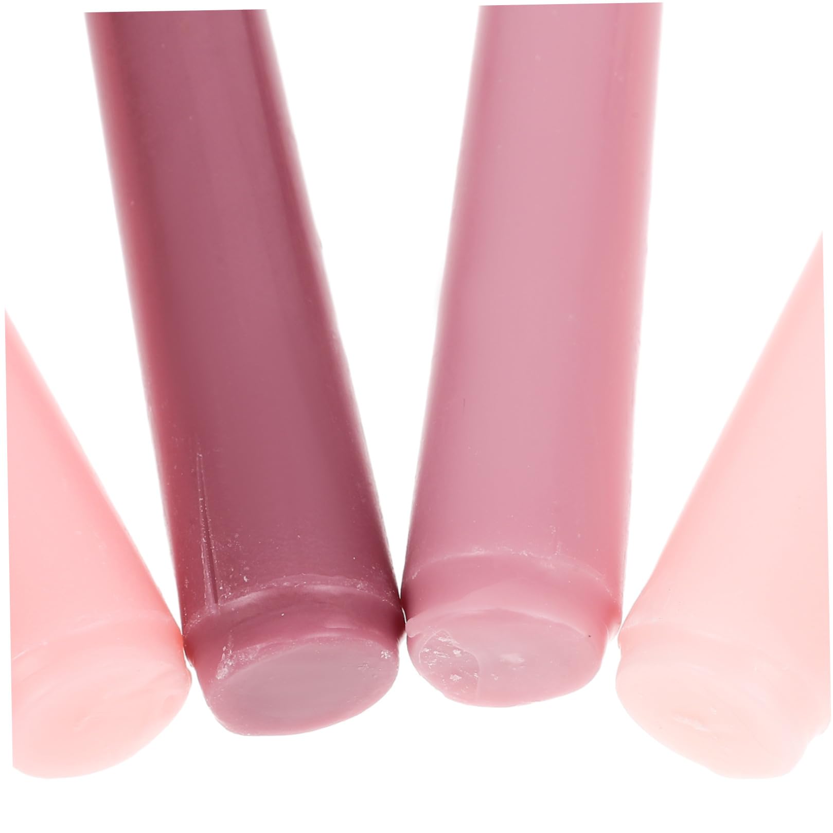 ULTECHNOVO 4 Stück Langstab Kerzen Aus Umweltfreundlichem Material Rosa Farbverlauf Duftkerzen Rauchfrei Romantische Stimmung Für Esszimmer Dekoration