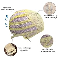 Vista 5 de Beron -Peluca de 14 pulgadas para mujeres y niñas, cabello corto, rizado, arriba de los hombros, ondulado, para Halloween, juego de disfraces