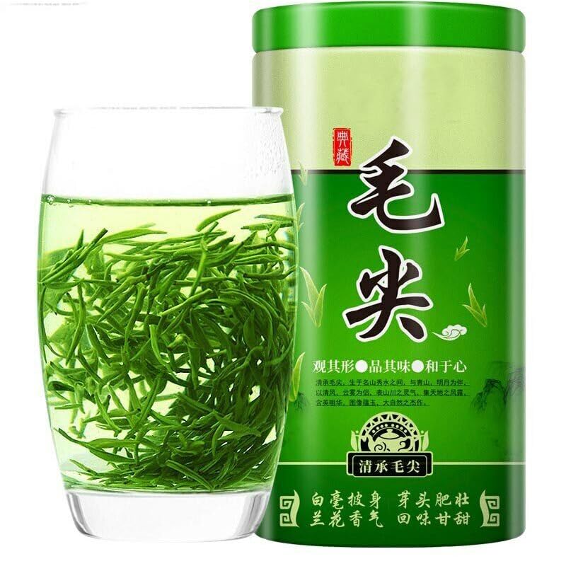 250g de té verde original natural sin aditivos Xin Yang Mao Jian Ming Qian en lata té verde chino intensamente fragante y aromático con un efecto refrescante vigorizante y calmante