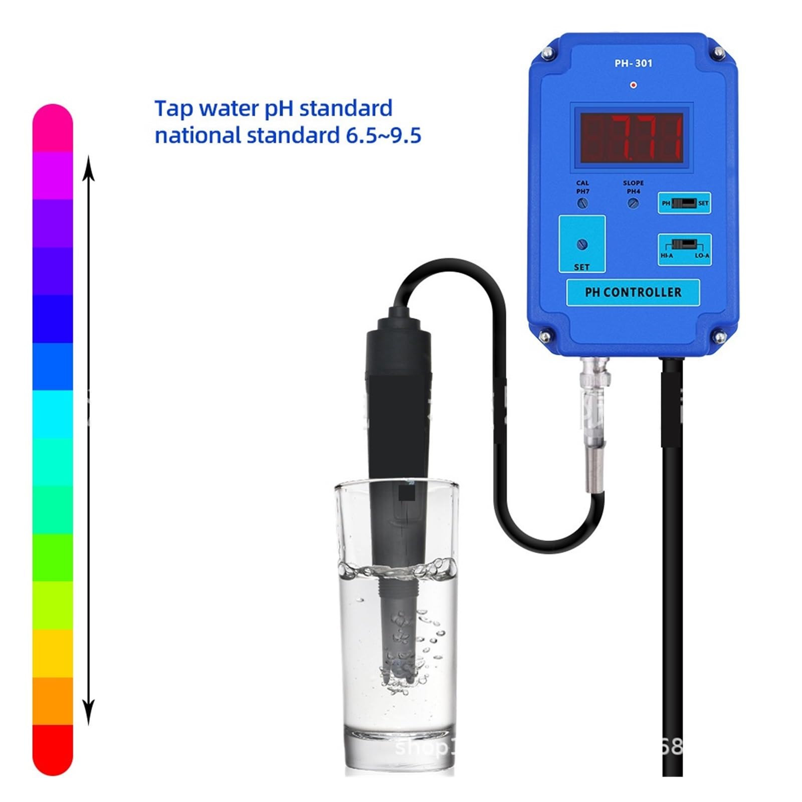 Controlador de conductividad y pH ORP en línea alta precisión, probador digital calidad del agua,Alta precisión
