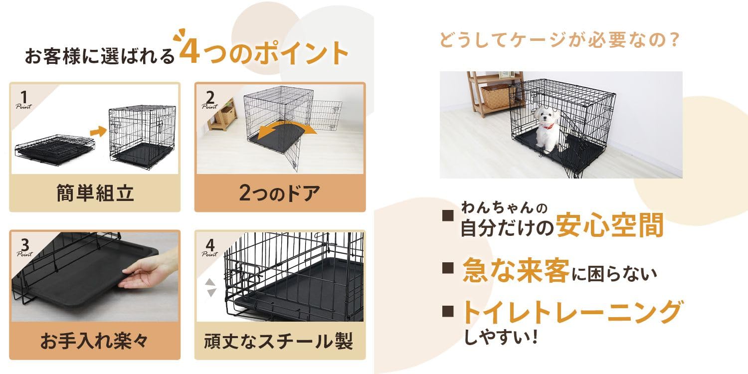 Amazon.co.jp: WEIMALL ペットケージ 折りたたみ サークル 77×43.5