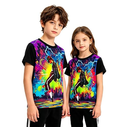 Image of Boys Girls Graphic Printed T-Shirts Boys Summer Outfits Kids Novelty Shirt Youth Short Sleeve Print Tees 5-12 Years