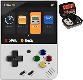 Miyoo Mini Plus 128GB Retro Game Console – Handheld Portable Gaming System, 3.5" HD Screen, Long Battery Life, Supports Multiple Emulator Formats for Retro Gaming (White 128G)
