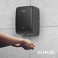 Vista 6 de AIKE UL aprobado compacto Jet secador de manos con cable duro, 1350W 120V negro mate modelo AK2803D