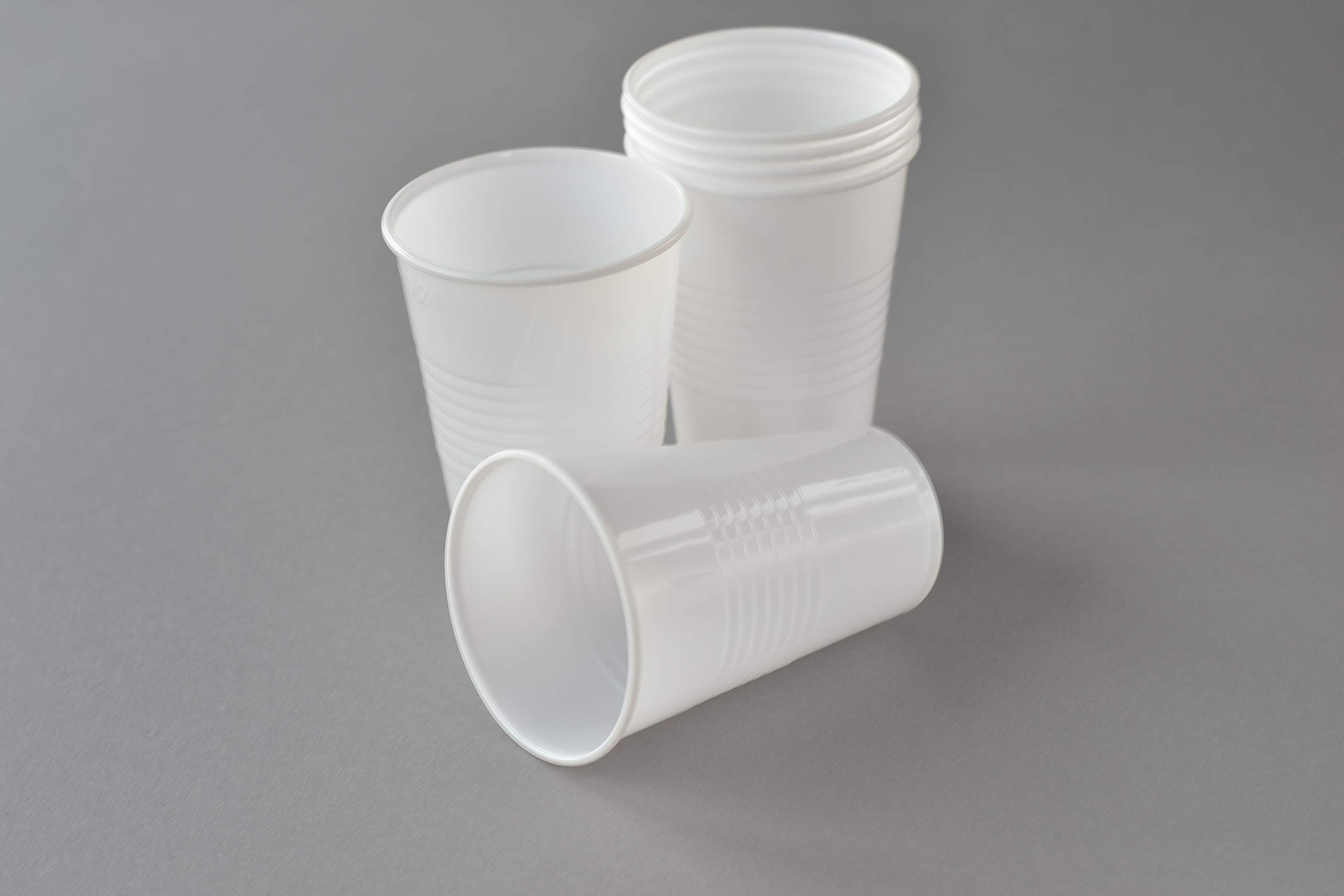 Vasos desechables de plástico, Tazas Baratas, 0,2 l, color blanco, 3000 unidades
