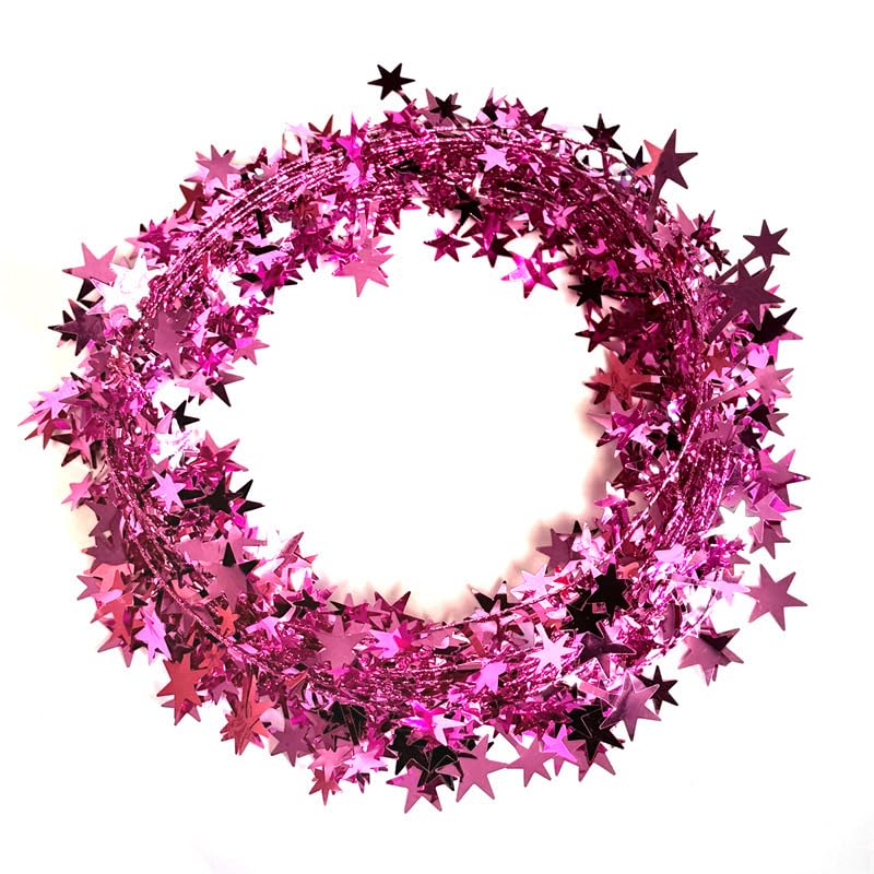 GreatRise 2 Stück 7.5 Meter Stern Girlande Folien Sterne Lametta...