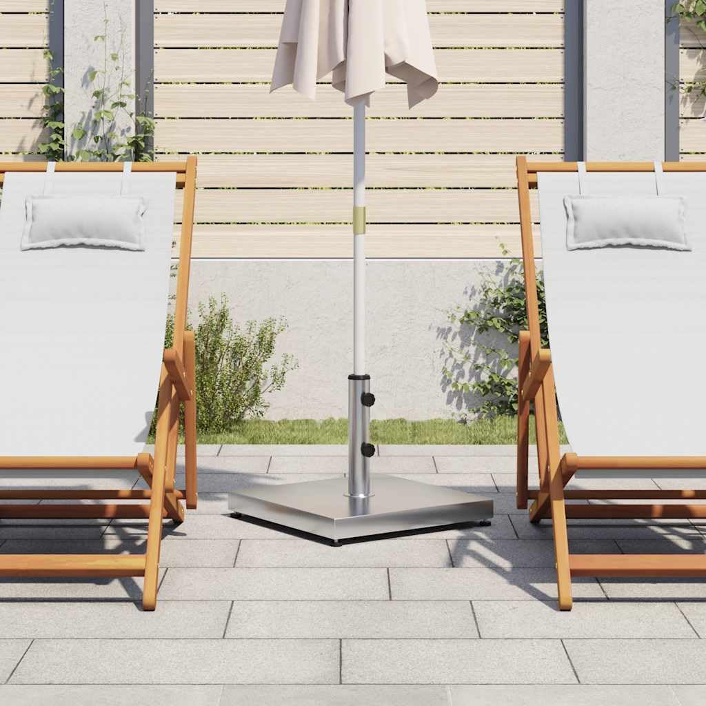 Stojak na parasol przeciwsłoneczny Ø 32/38 / maszt, stabilna podstawa ze stali nierdzewnej i betonu, odporna na warunki atmosferyczne, na balkon, taras, trawnik, łatwy montaż, w zestawie