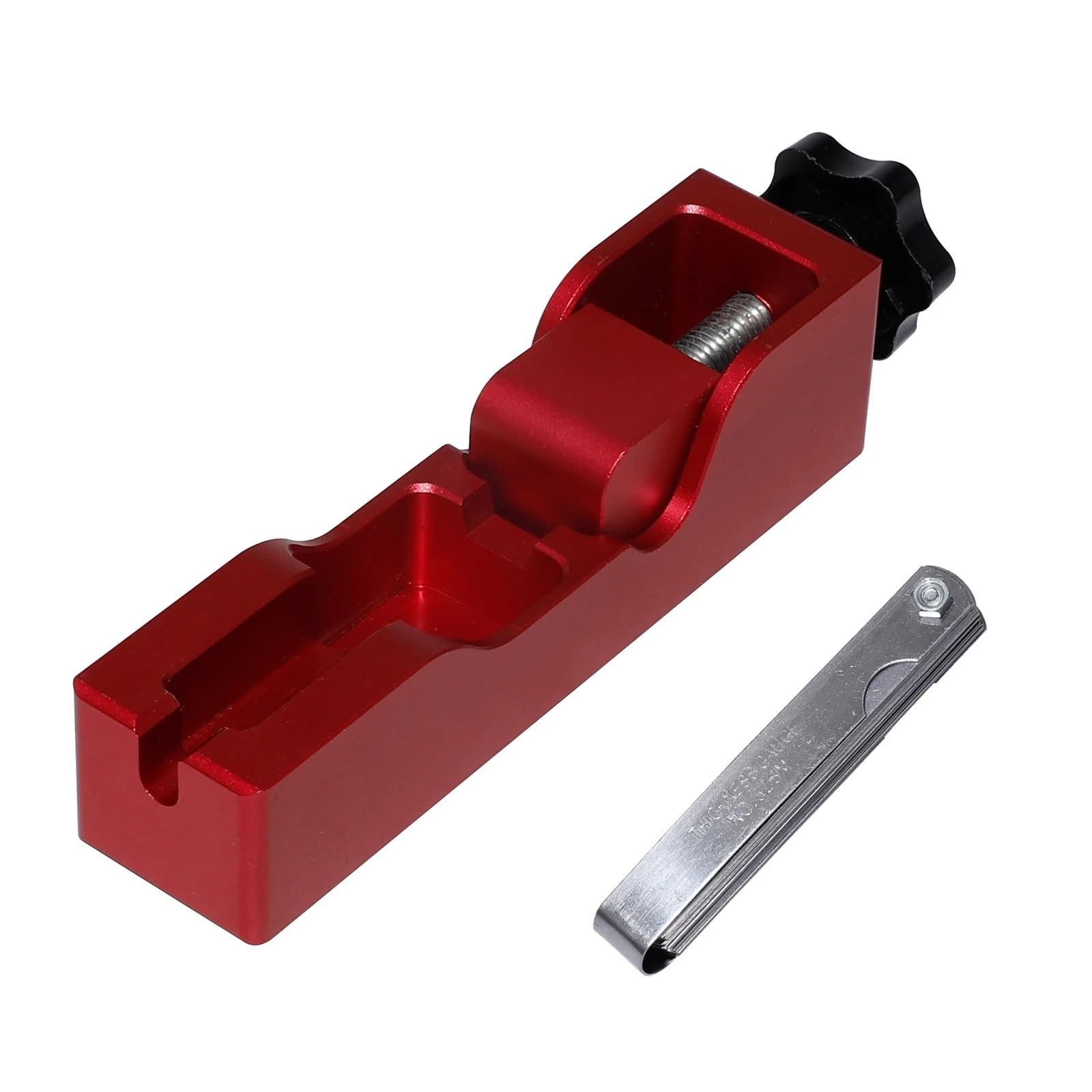 Calibrador de herramientas para huecos coche, Kit ajuste galga espesores para la mayoría bujías incandescentes 10mm, 12mm, 14mm y 16mm(Red Set)