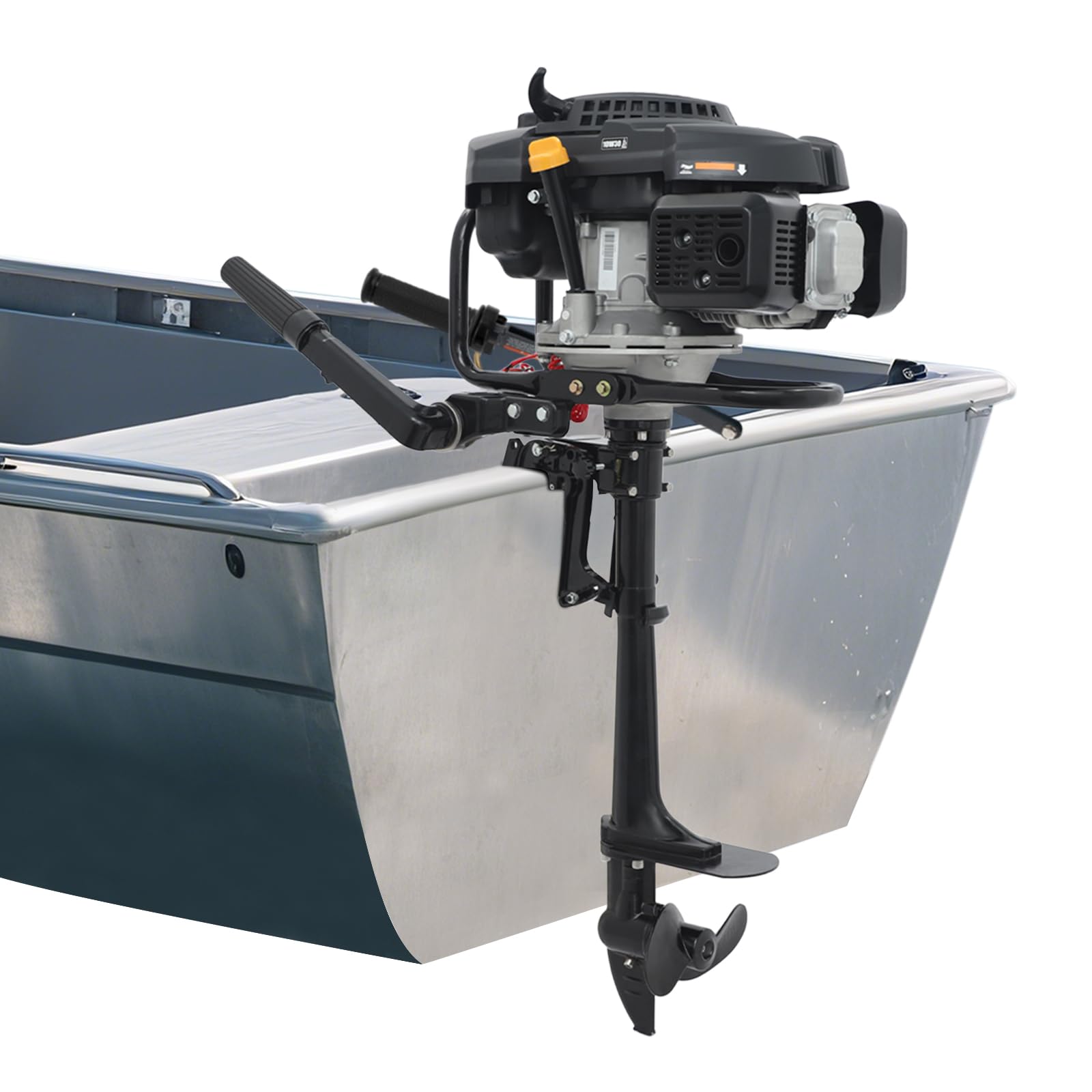 Motor fueraborda de 4 tiempos, 9 HP 3600 RPM, motor fueraborda de gasolina con CDI y Refrigeración por aire, motores fueraborda de 224 cc para barcos, motor para botes inflables, barcos de pesca