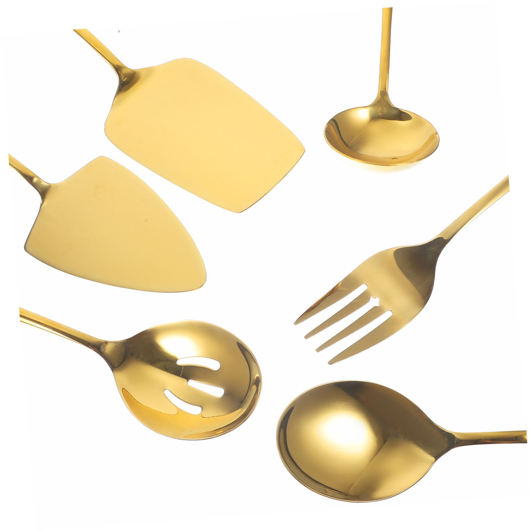 Zerodeko Ustensiles de Service Acier Inoxydable de Couverts avec Pelle à Tarte Spatule à Gâteau et Pelle à Fromage pour Buffet et Maison