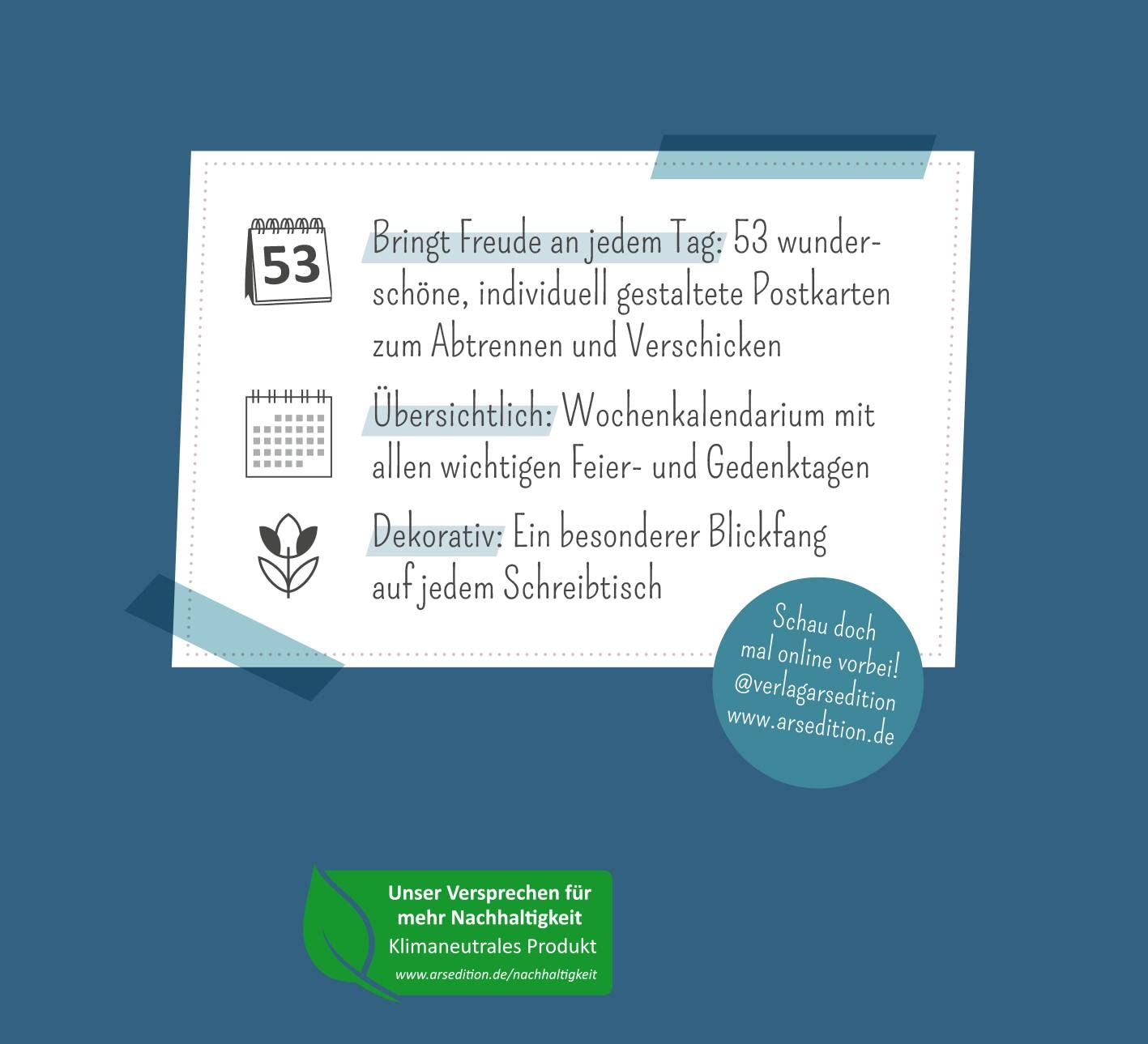 Postkartenkalender 365 Tage Gelassenheit 2024