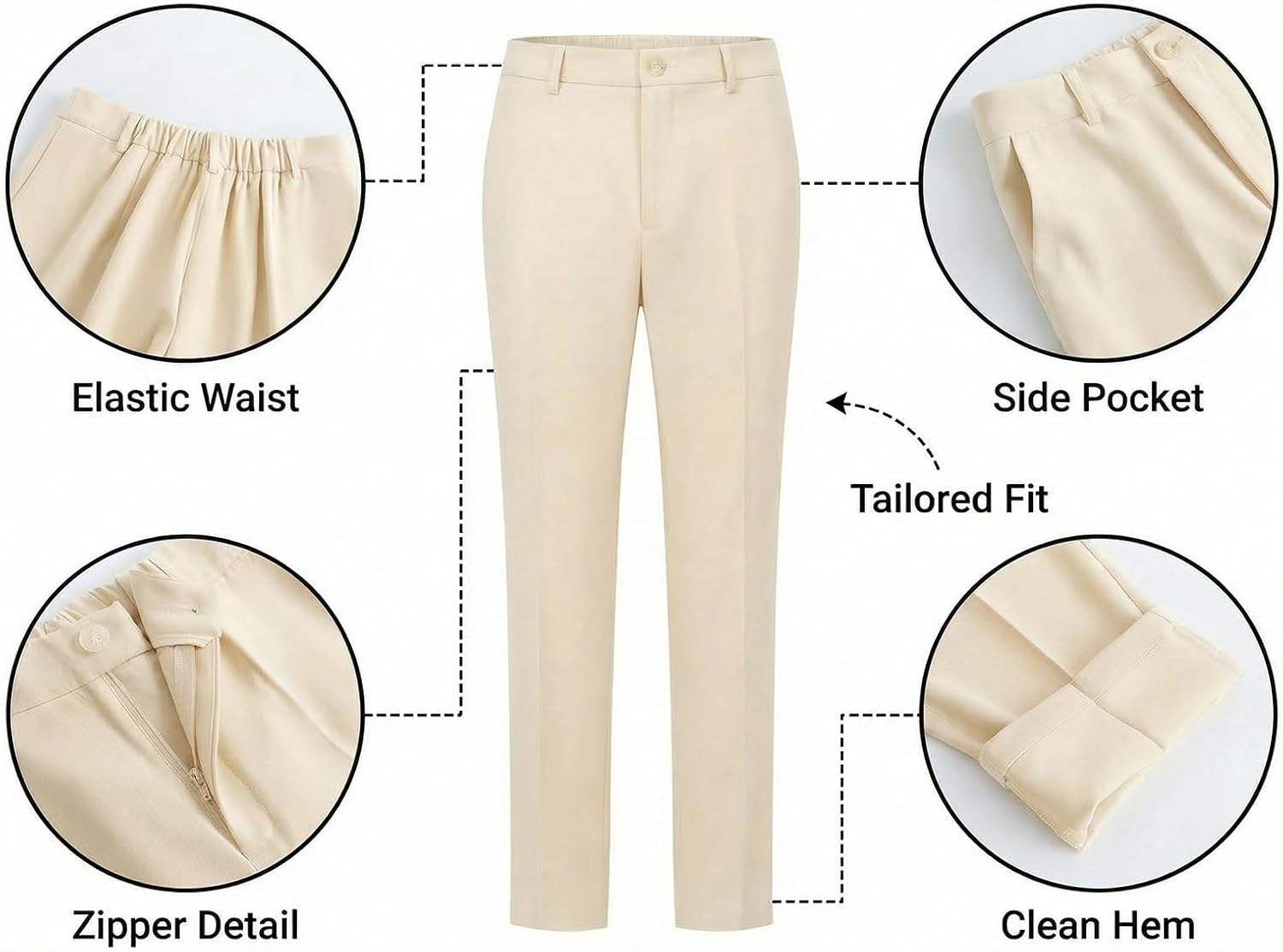 Women's 2 Piece Pants Suit - Wrinkle-Free Business Casual Blazer Set - Professional... - Image 4