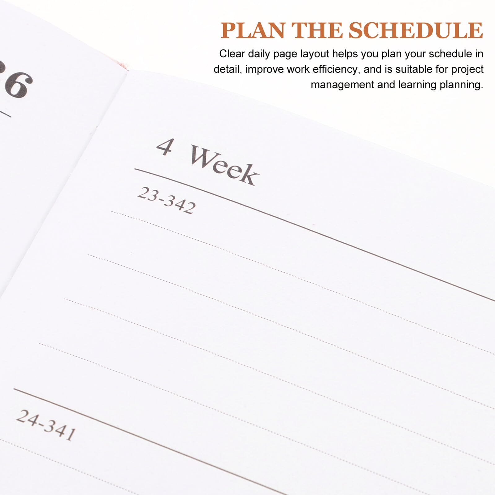 4 Piezas Planificador Semanal con Cubierta de PU Elegante Cuaderno Diario y Semanal Minimalista Portátil para Gestión de Personal y Profesional