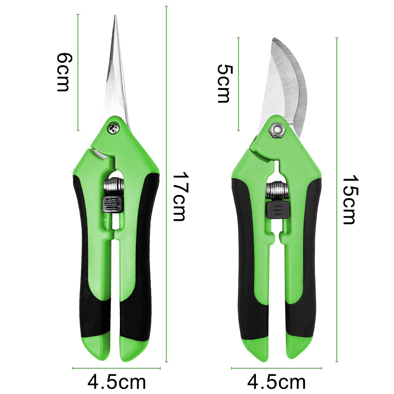 Gartenschere Set 4-tlg Edelstahl - Scharfe Bypass Scheren Für Rosen & Pflanzen