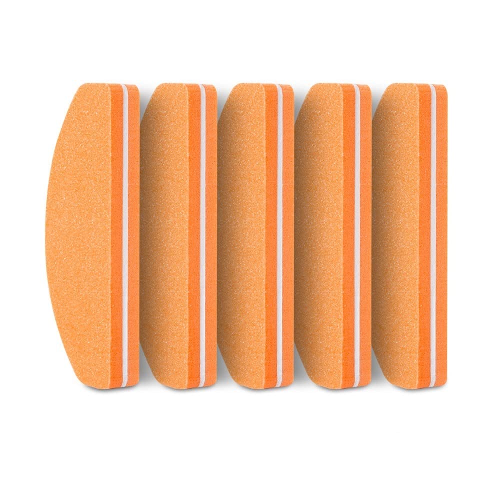 Limas de uñas KANUZ profesionales para evitar grietas con su buffer de esponja suave, 5 uds 8