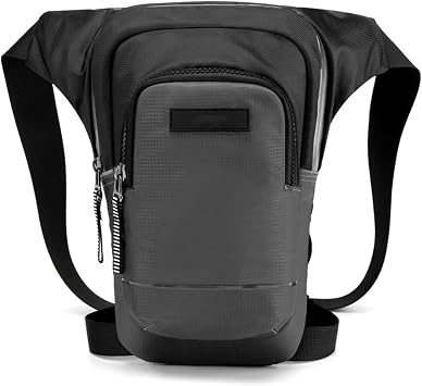 Mens Drop Leg Bags, Water Repellent Nylon Cloth Leg Bag, Thigh Bags Cycling Hip Bag for Running, Hiking, Horse Riding Color Gray, Size As Shown