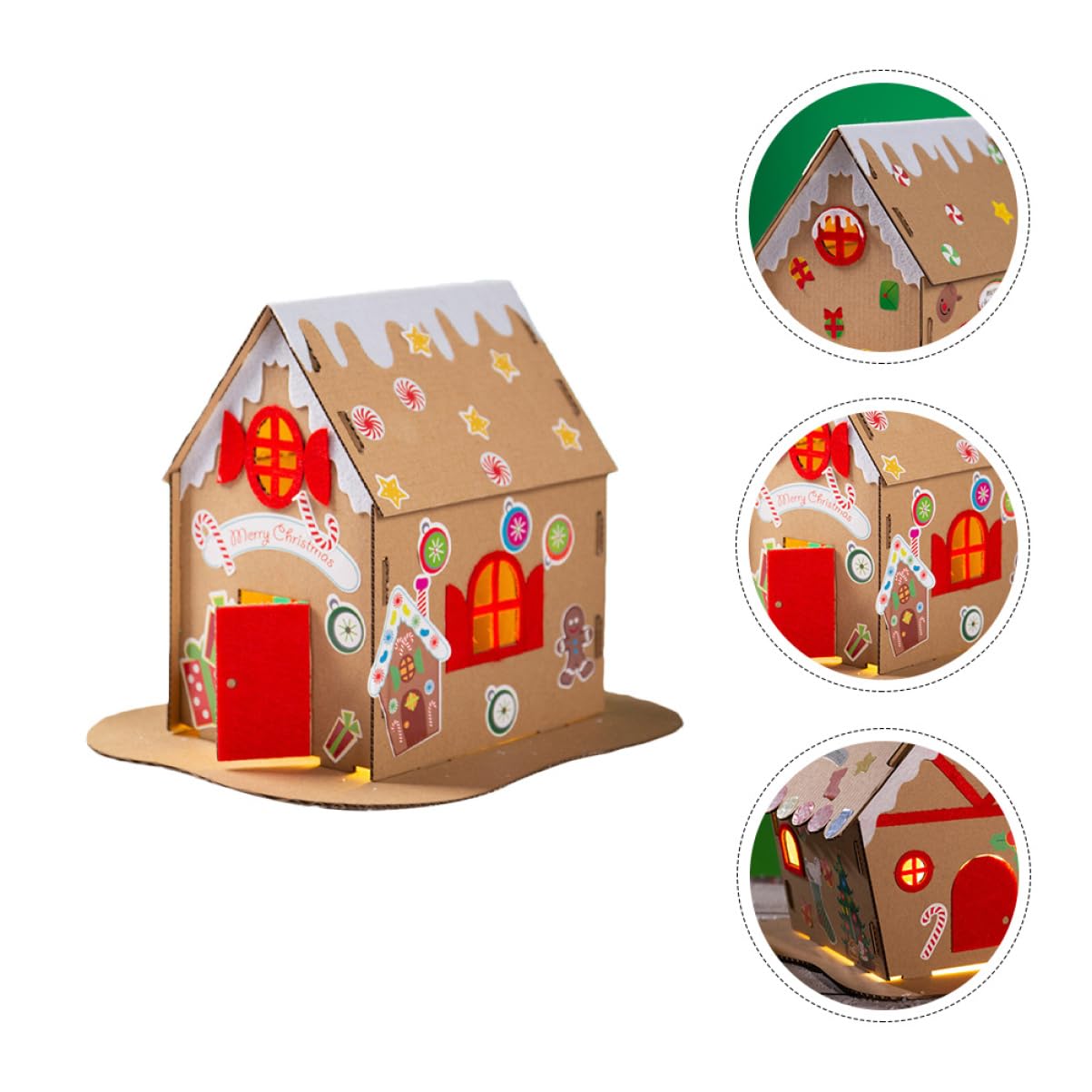 Garneck Kit Mini Cardboard House Christmas Decorations Holiday Fun Random Style