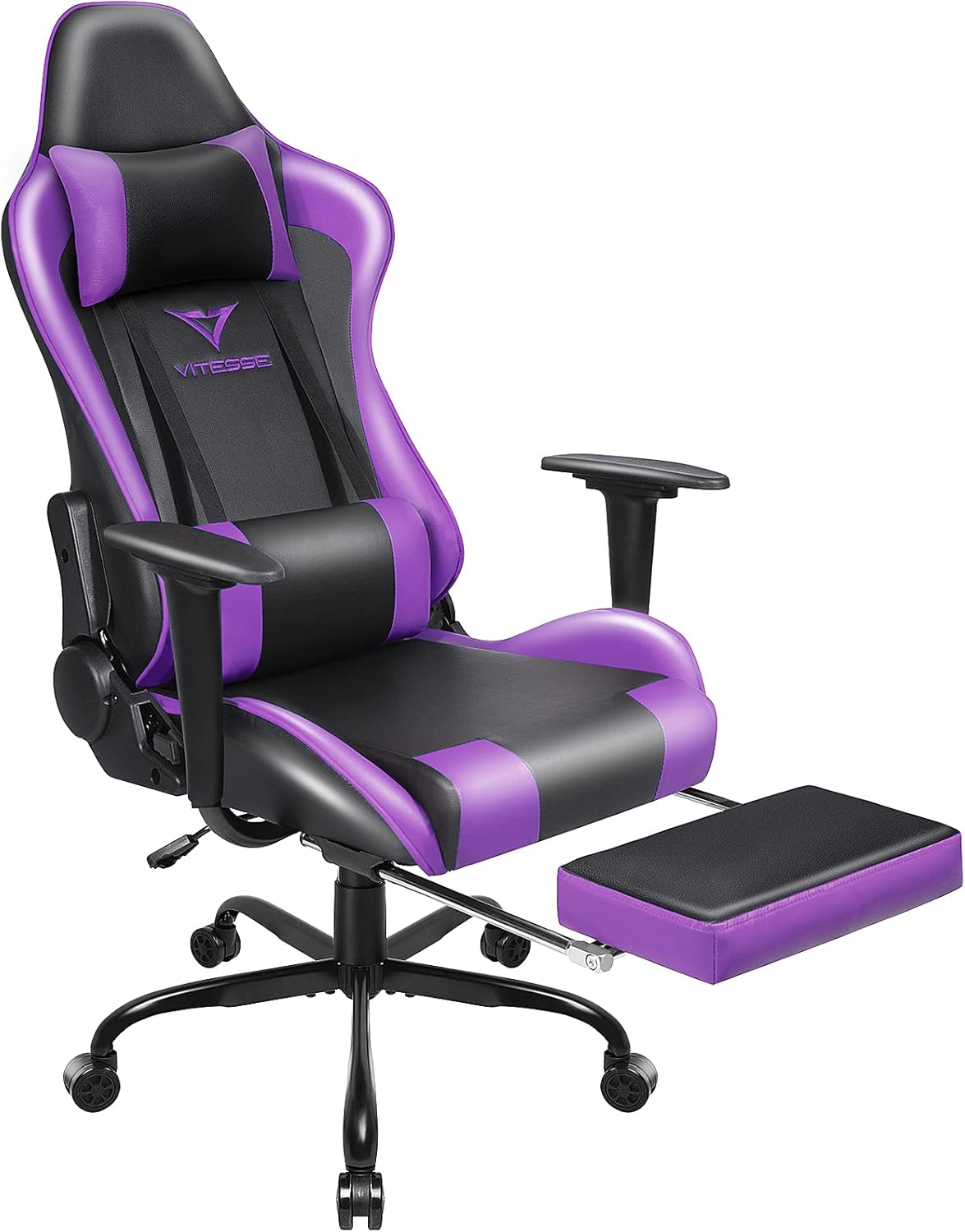 Buy Vitesse Comfortable Gaming Chair With Footrest Office Chair Ergonomic Computer Chair High Back Chair Racing Style Chair With Headrest And Lumbar Support Pu Leather Adjustable Swivel Pc Chair Buy Vitesse Comfortable Gaming Chair With Footrest Office Chair Ergonomic Computer Chair High Back Chair Racing Style Chair With Headrest And Lumbar Support Pu Leather Adjustable Swivel Pc Chair