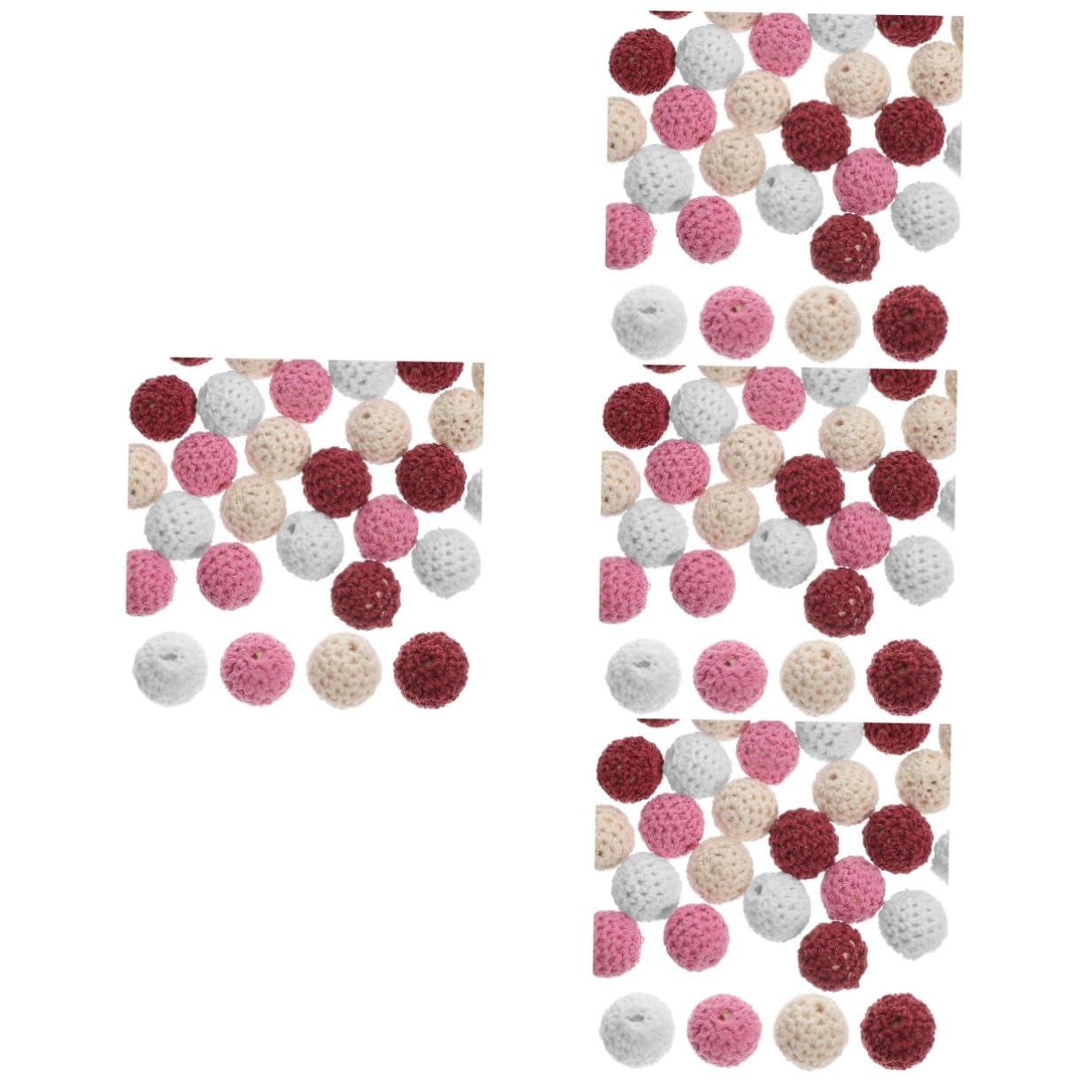 EXCEART 128 Pz Gomitolo Di Filato Perline Sciolte Perline Artigianali Per La Creazione Di Gioielli Fascino Di Materiale Di Fai Da Te Crochet Di Legno Collana