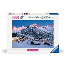 Ravensburger – Puzzle 1000 Pezzi Berner Oberland Mürren | Puzzle 1000 Pezzi Paesaggi Con Una Misura Di 70×50 Cm | Regalo Per Adulti e Bambini Da 14 Anni e Più
