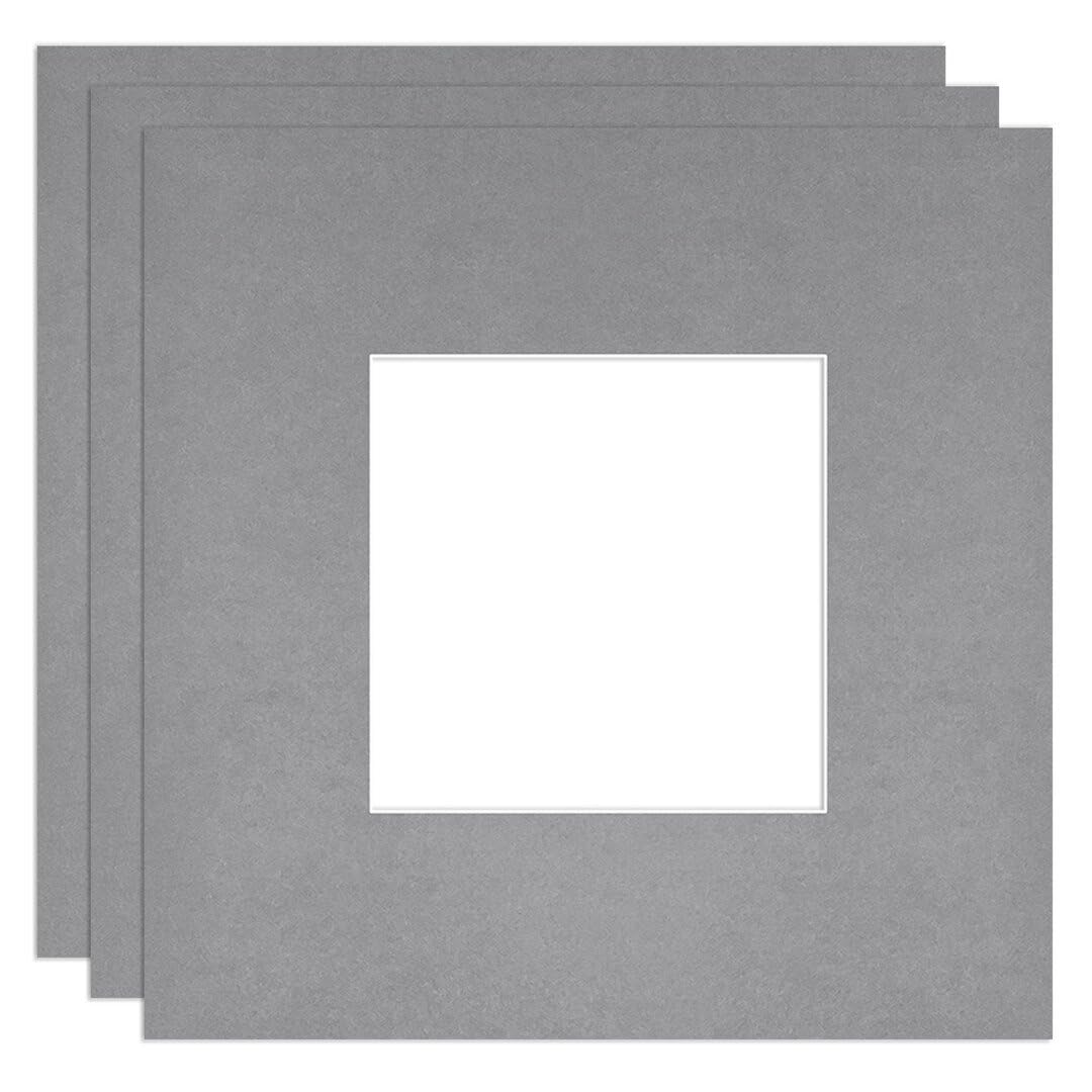 Procut Global 10x10" Mid Grey Picture Mounts - Fits 5x5" Photo Size — image 1