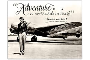 Amelia Earhart - Adventure - 11x14 Unframed Art Print