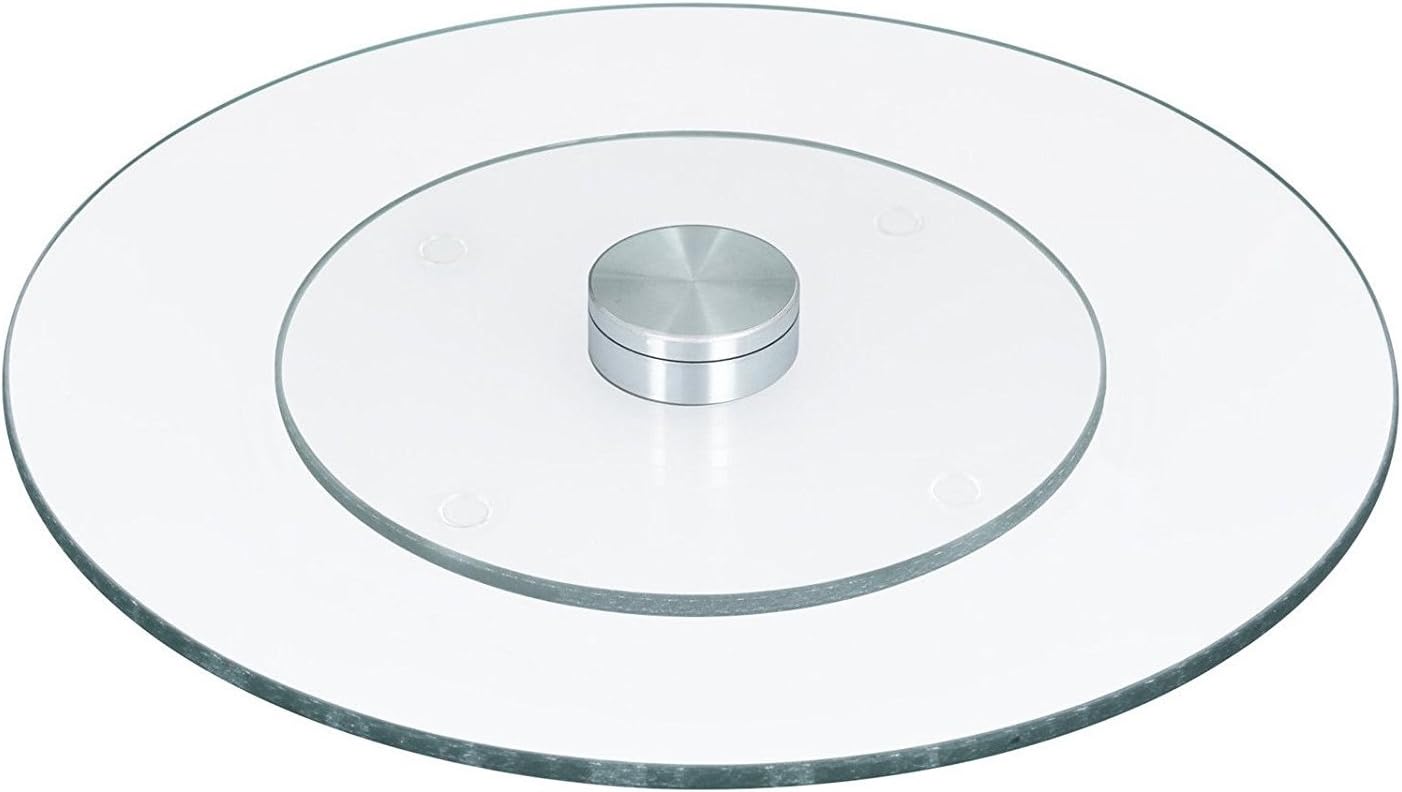 Tempered Glass Lazy Susan Rotating Turntable Serving Tray Cake Decorating Plate