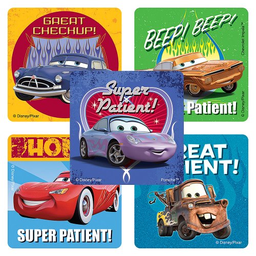 Disney Cars Patient Stickers - 100 Per Pack