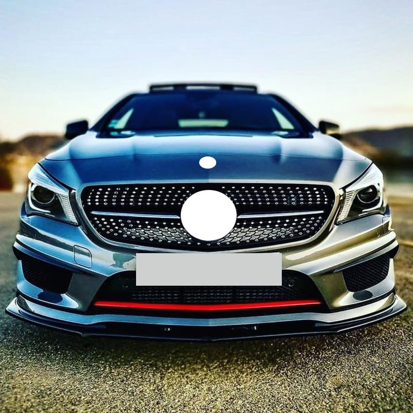 AMAIR Auto Frontlippe Frontspoiler für Mercedes-Benz CLA-Class C117 CLA200 260 CLA45 AMG 2013-2015,Frontlippe Spoiler Protector Car Styling Karosserie-Anbauteile,A/Carbon Fiber