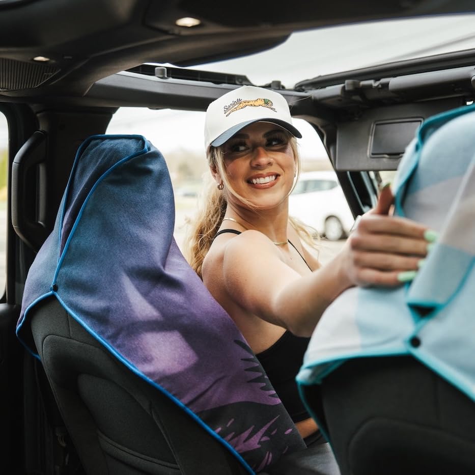 Image of Sprints Athletic Running Towel, Full-Sized, Car Seat Cover - Performance Microfiber (Tropic Twilight)