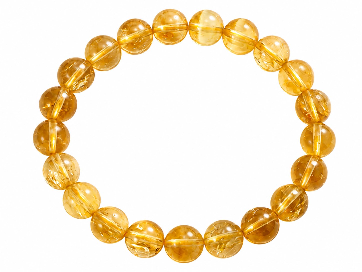 Citrine Golden Yellow Natural Stone Healing Crystal Chakra Bracelet for Men and Women-image-17