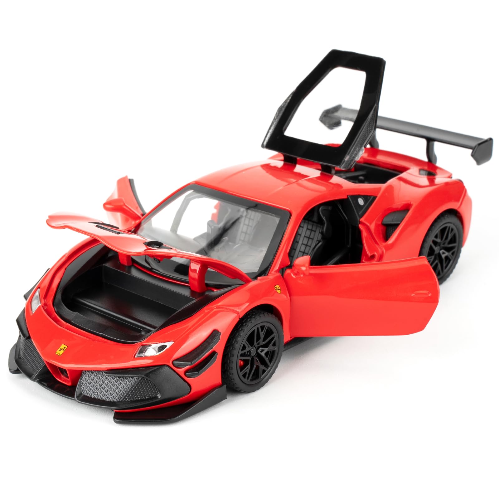 Imtfzct Ferrari 488 Modellino Scala 1:32 | Pressofuso Lega Con Luci E Suoni | Auto Giocattolo Per Bambini Con Effetti Sonori