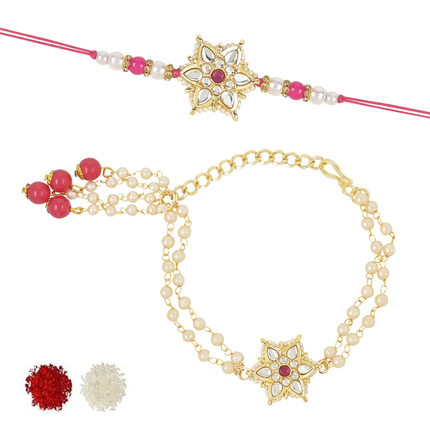 See full amazon price history chart for I Jewels Mens Kundan & Pearl Hanging Bhaiya Bhabhi Lumba Rakhi Combo Set With Roli Chawal And Rakshabandhan Card (R116Q-Co) I Jewels Mens Kundan & Pearl Hanging Bhaiya Bhabhi Lumba Rakhi Combo Set With Roli Chawal And Rakshabandhan Card (R116Q-Co) (B0C96QBTKG) Amazon Price History, Amazon Price Tracker