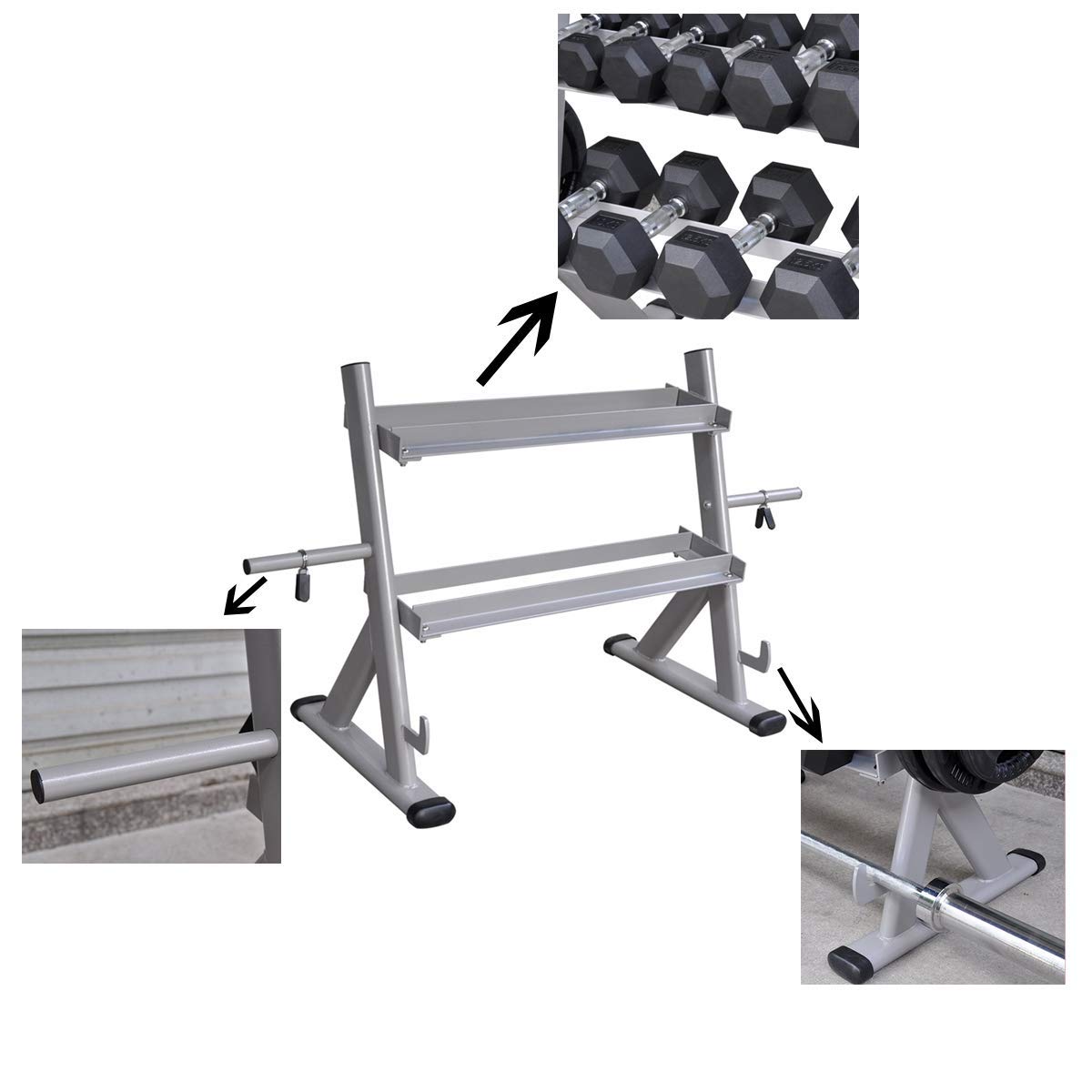 Amazon | ダンベルウェイトストレージツリー、家やジムの筋力