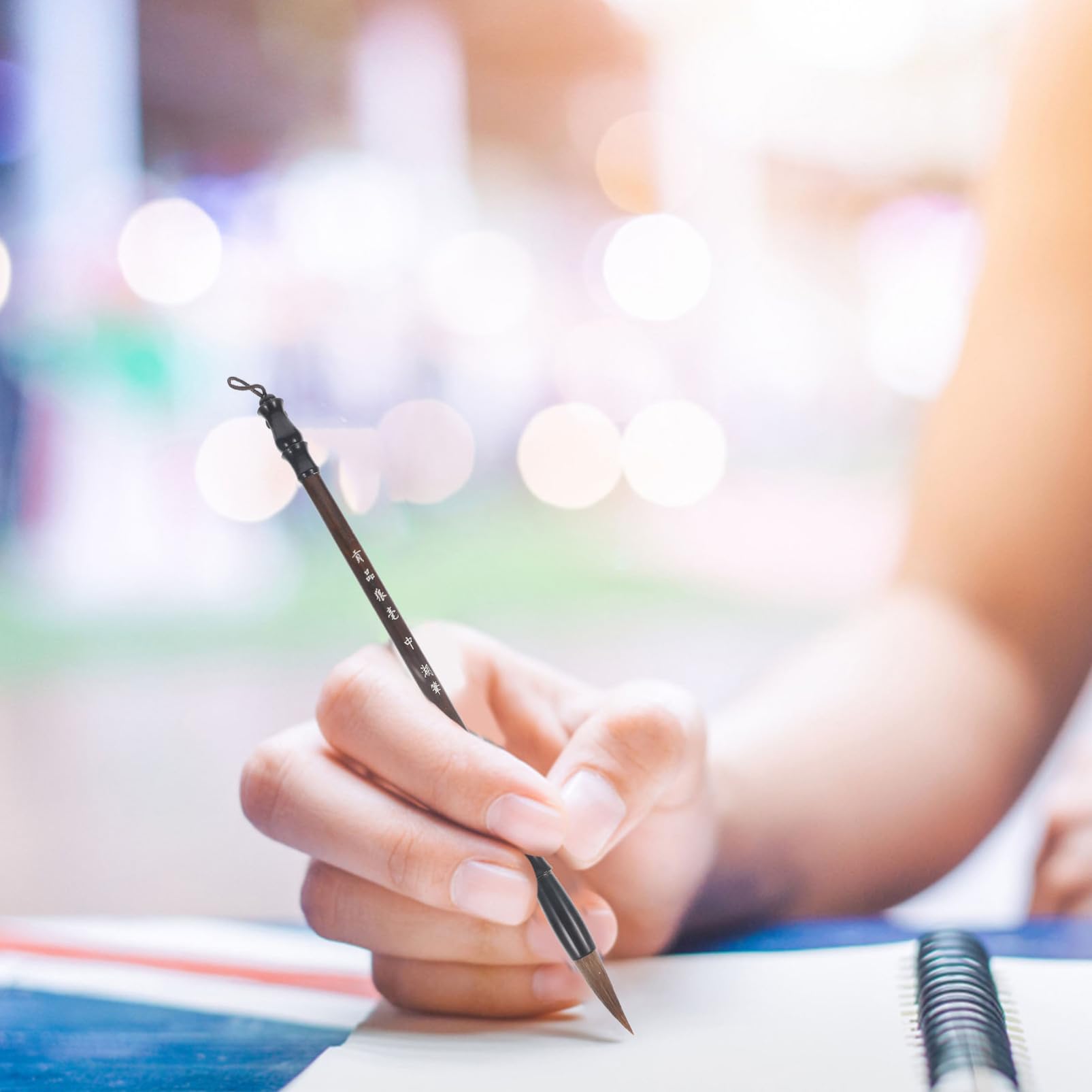 Kalligrafie Tintenstift Satz 1 Satz Holz für Schreibbedarf | Schreibpinsel und Tuschestein, Leicht und Tragbar, für Kalligraphieübungen und Malen