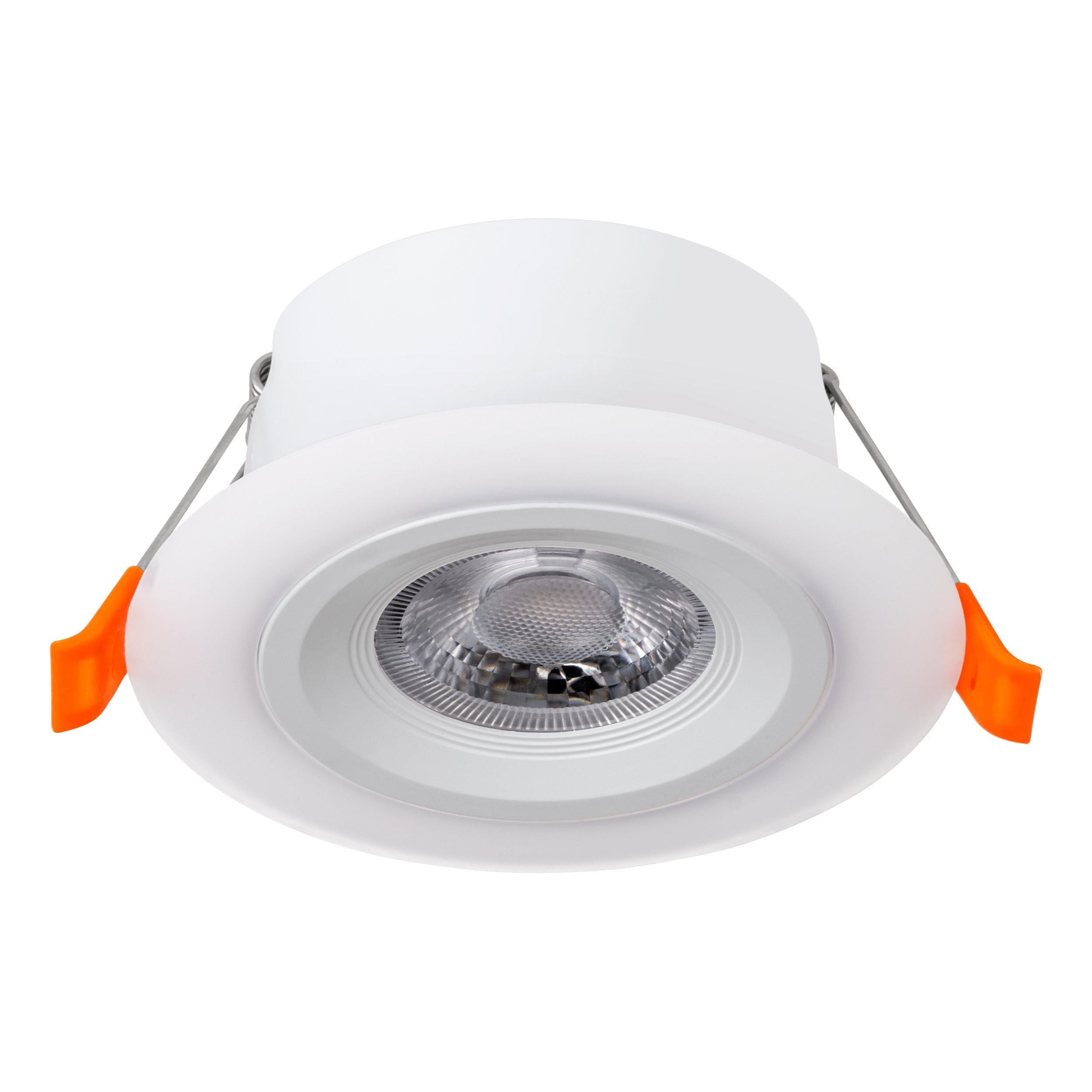 Eglo Recessed LED spot Lights Calonge, Round Spotlight for Dropped Ceiling, Downlight Made of White Plastic, Warm White, Ø 2.8”