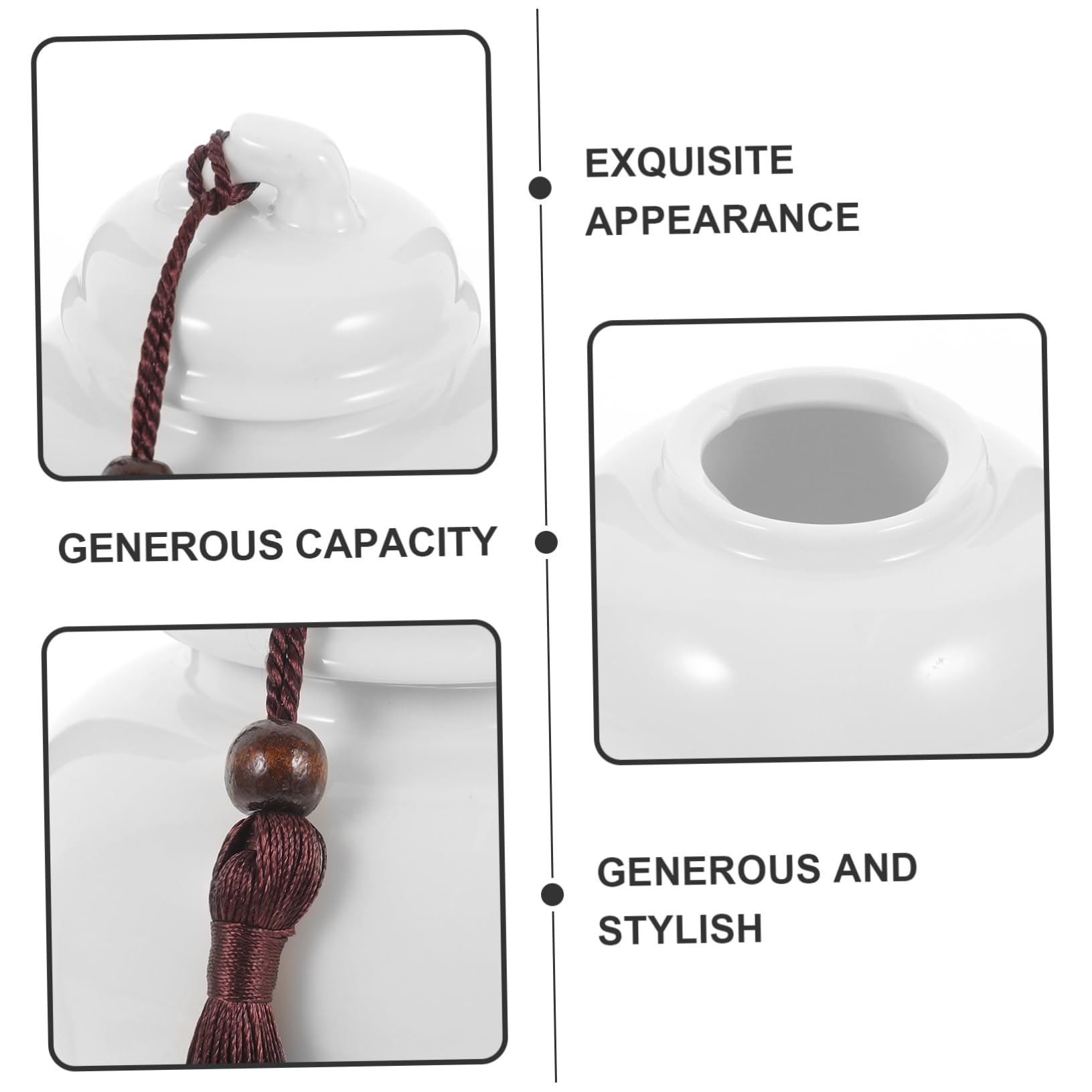 ASAKKURA Ceramic Honey Pot Airtight Storage Container for Honey Tea Leaves and Candies Kitchen Food Jar with Lid for Home Bakery Shop Decor