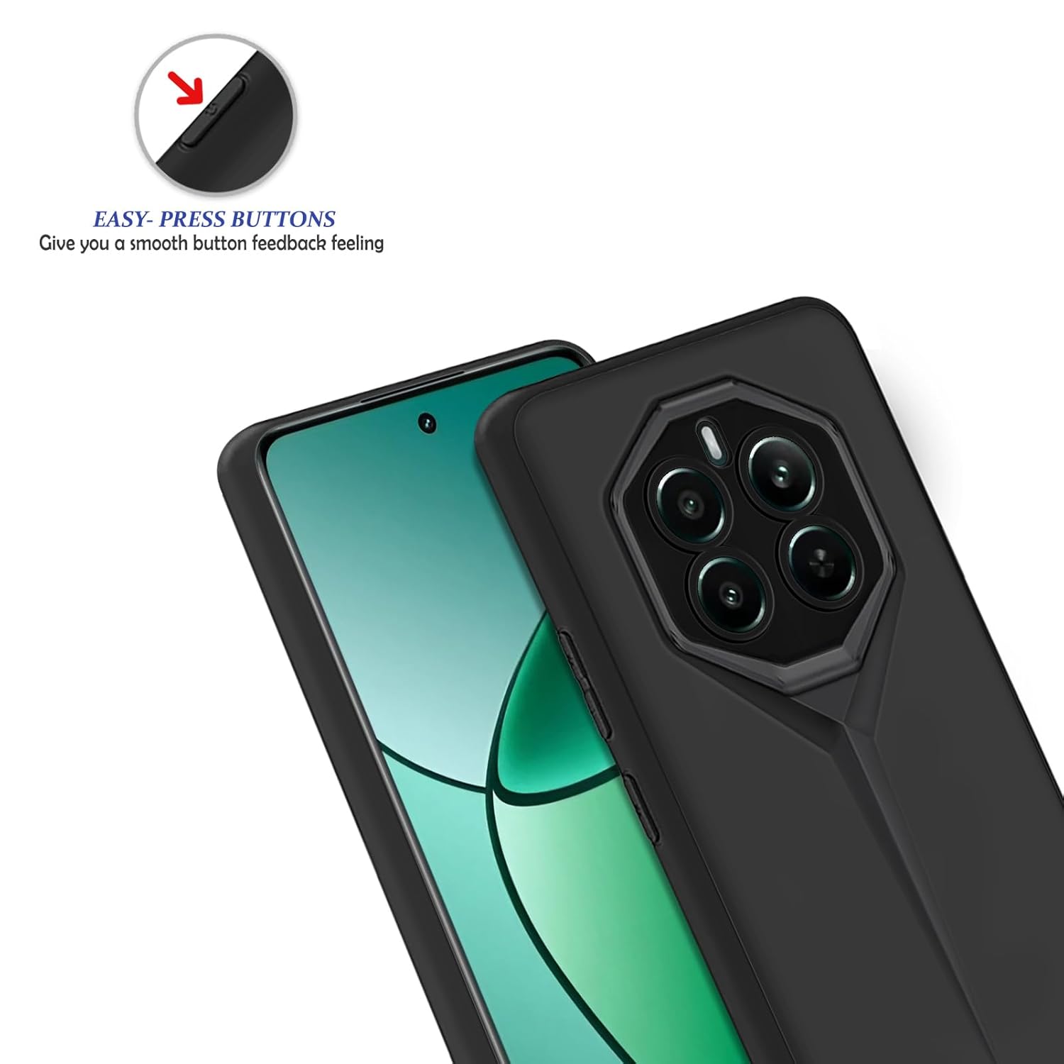 Amazon Brand - Solimo Ultra-Thin Blade Runner Series Matte Finished Camera Protection Soft Back Cover for Realme 12 5G / Realme 12X 5G / Narzo 70x 5G - Black Amazon Brand - Solimo Ultra-Thin Blade Runner Series Matte Finished Camera Protection Soft Back Cover for Realme 12 5G / Realme 12X 5G / Narzo 70x 5G - Black