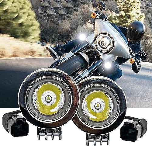 OZ-USA Chrome 20w LED Lights Spot Beam Motorcycle Cruiser Fog Passing Lights 6500K