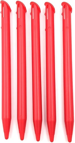 5 lápices táctiles compatibles con Nintendo 3DS XL, color rojo de repuesto para 3DS XL