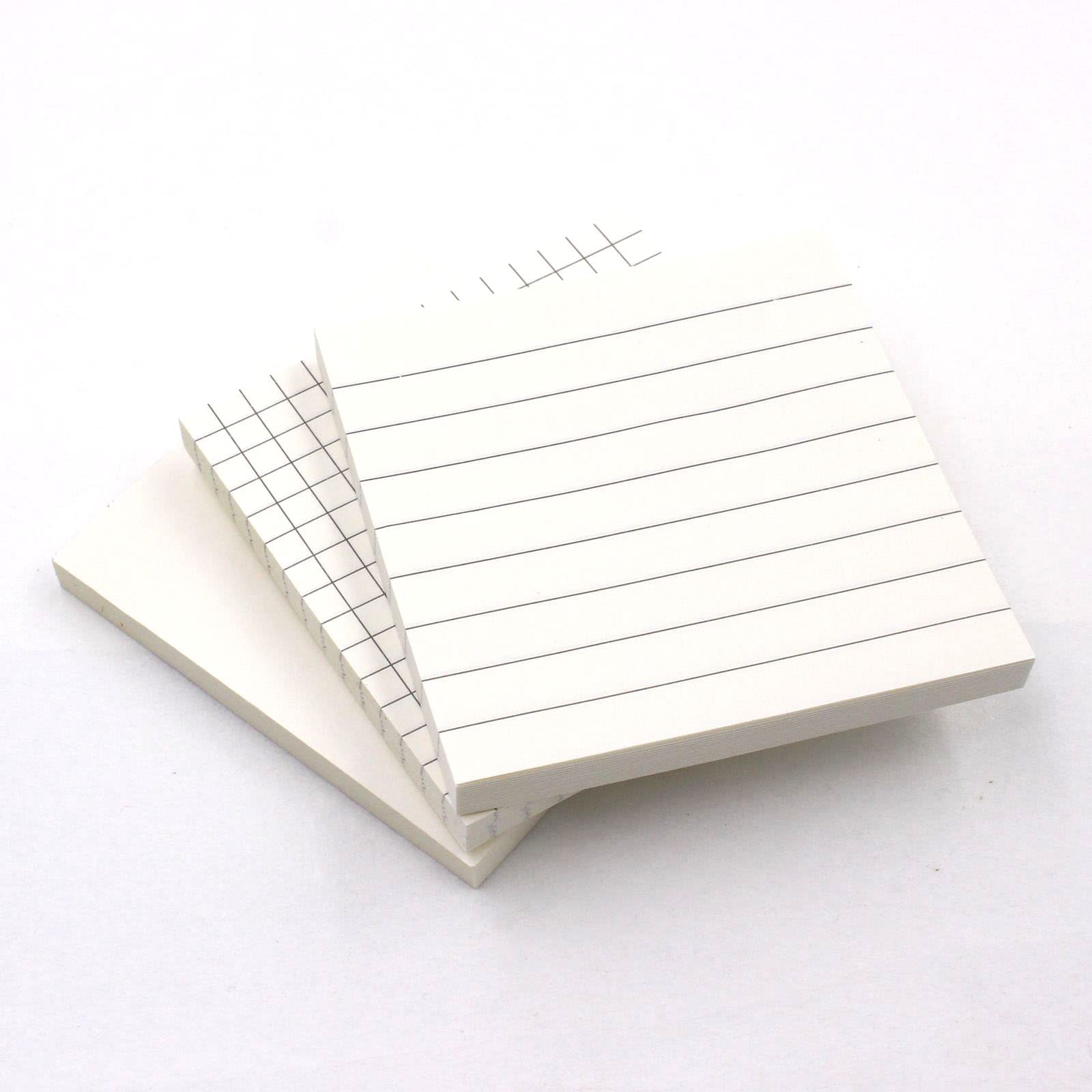 Amazon.co.jp: JomMart スクエア 付箋 無地/罫線/格子 ふせん メモ 白