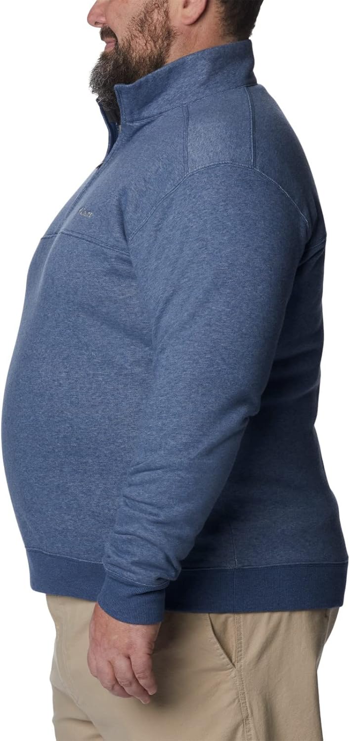 Columbia Men's Hart Mountain Ii Half Zip Carbon Heather Large Tall