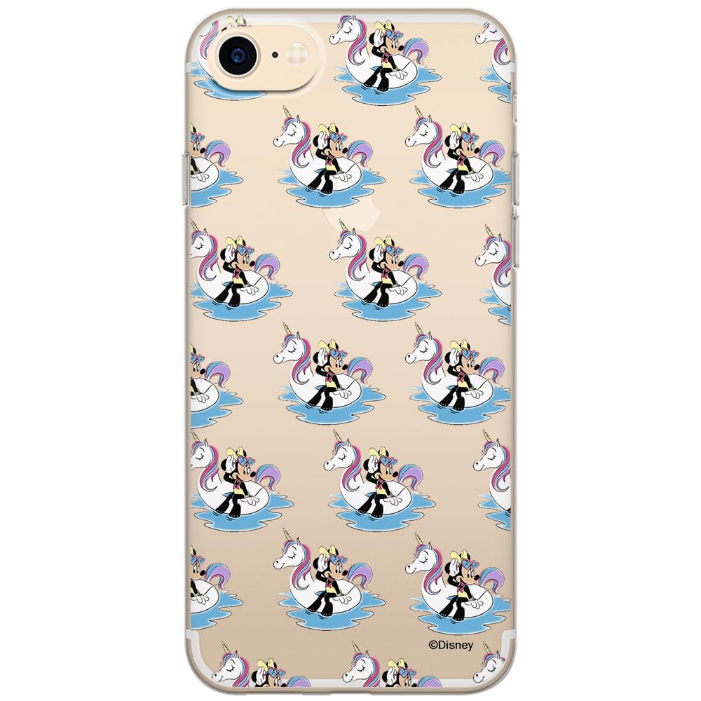 ERT GROUP mobile phone case for Apple Iphone 7/8/ SE 2/ SE 3 original and officially Licensed Disney pattern Minnie 030 optimally adapted to the shape of the mobile phone, partially transparent