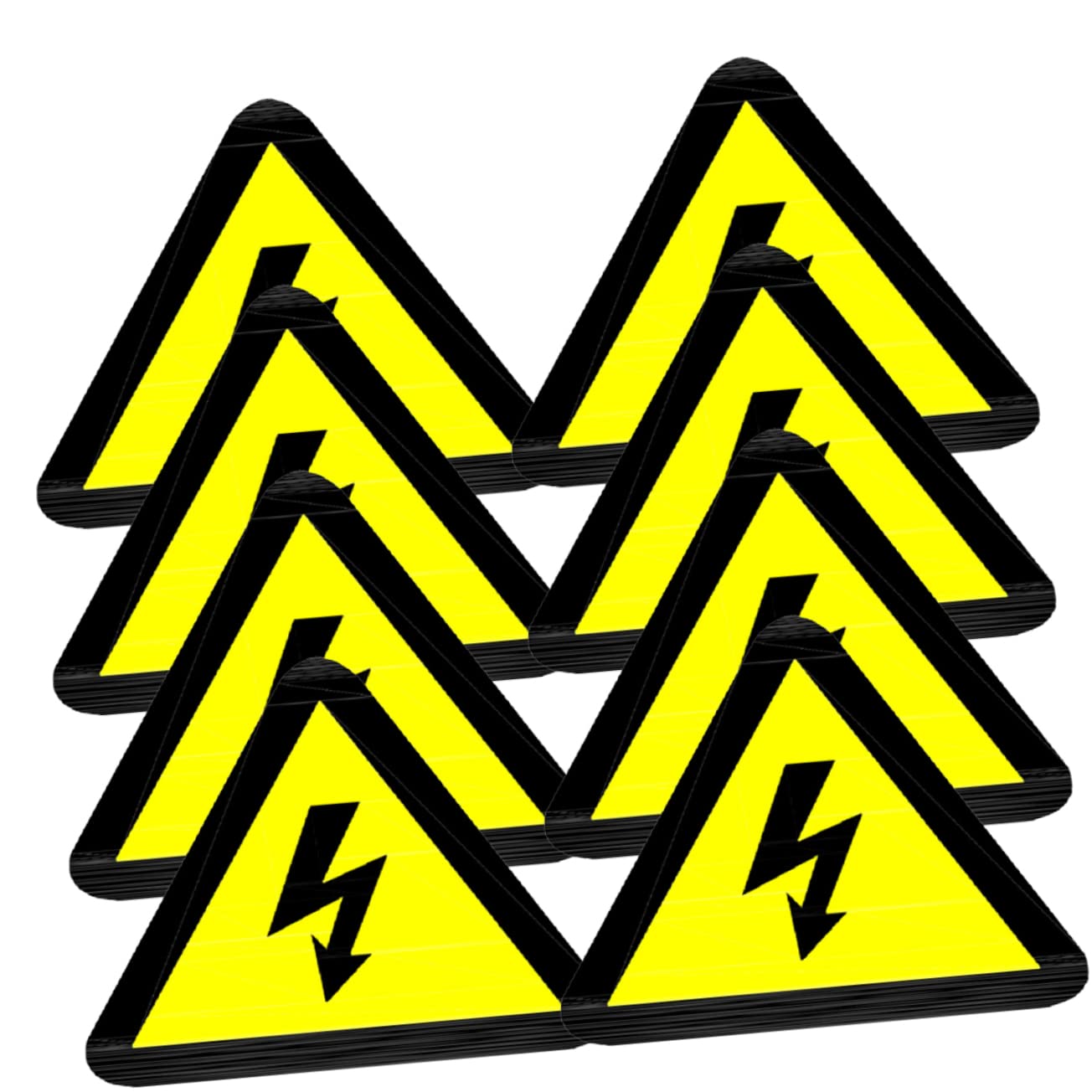 Autocollants D'avertissement Jaune Étiquettes Autocollantes Adhésives de Sécurité Lot de 20 pour Chocs Électriques pour Panneau Électrique en Bureau ou École
