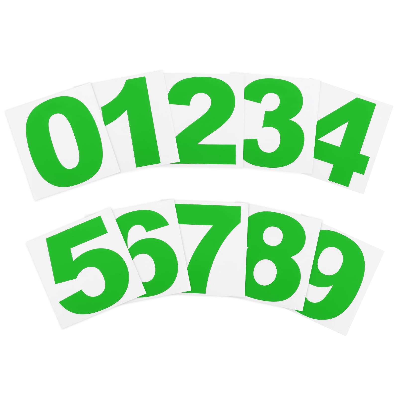 PATIKIL 7.5cm Reflective Number Stickers 0-9, 2 Set Vinyl Mailbox Number Decals Self-Adhesive Stickers for Outside Cars Doors Windows Signs Indoor Outdoor, Apple Green